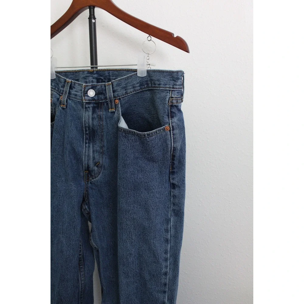 Levi's 550 Relaxed Fit Tapered Leg Jeans Mens 34x32 Medium Wash Blue 100% Cotton